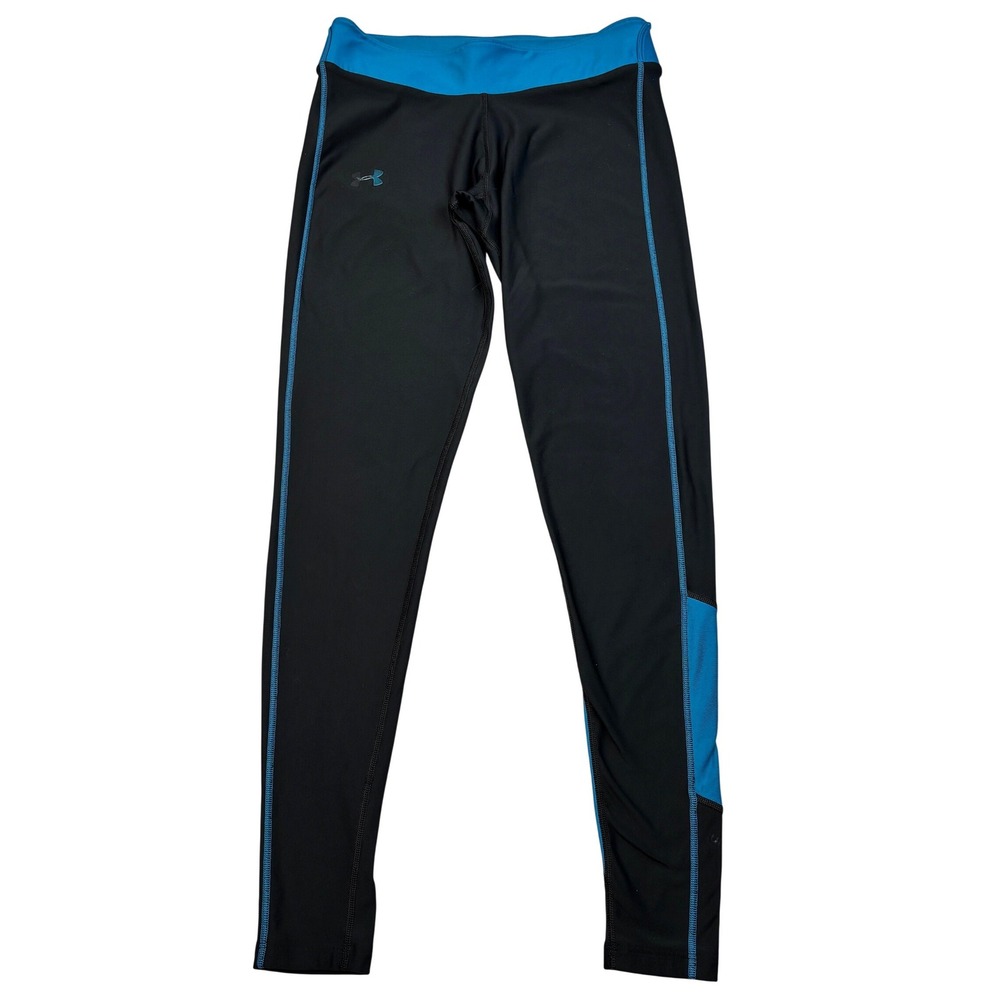 Under Armour ColdGear Compression Leggings Black Blue Womens Medium FW111224374